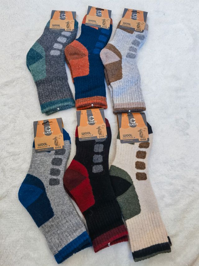 6 Pares Calcetines Lana Niño Talla 31-34