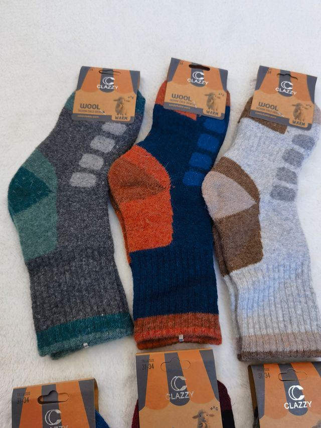 6 Pares Calcetines Lana Niño Talla 31-34