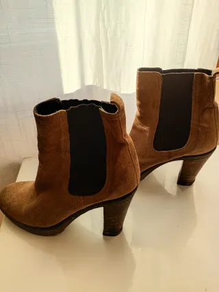 Tronchetto scamosciato marrone