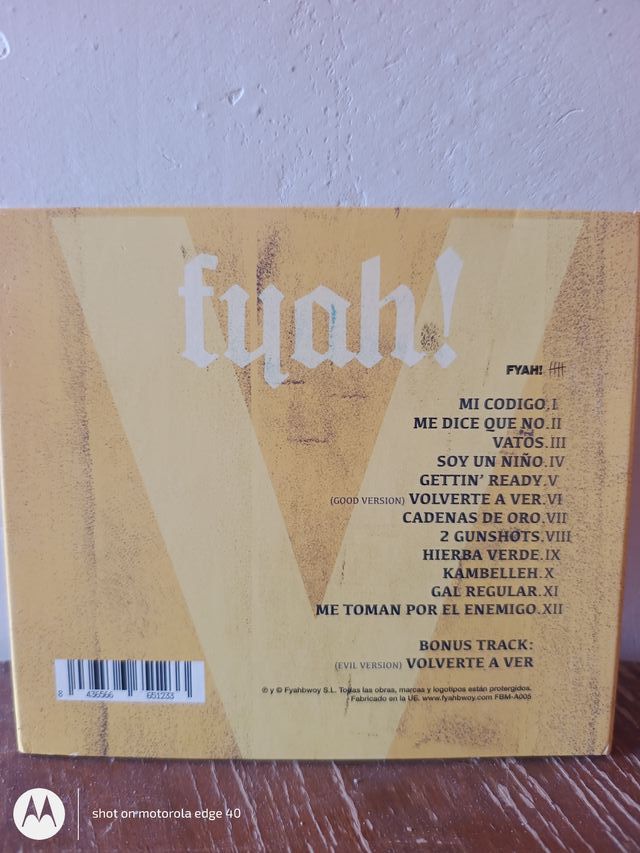 CD “FYAH!” de Fyahbwoy