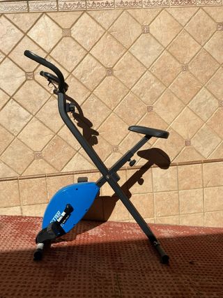 Bicicleta Estática Plegable Azul