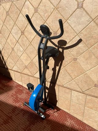 Bicicleta Estática Plegable Azul