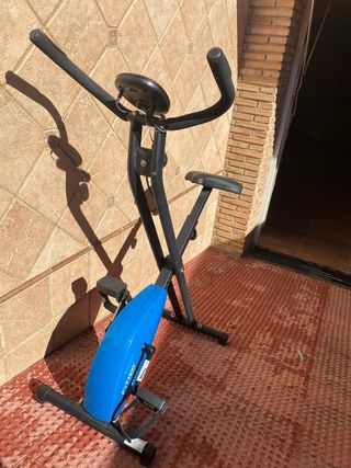 Bicicleta Estática Plegable Azul