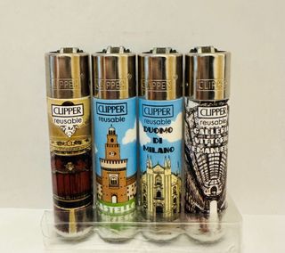 Collezione di 4 accendini Clipper