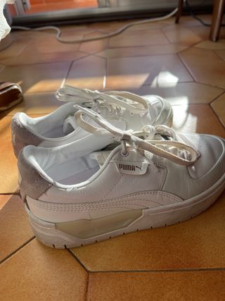 Zapatillas Puma Blancas y Rosas Talla 36