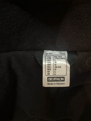 Chaqueta deportiva mujer negra talla L