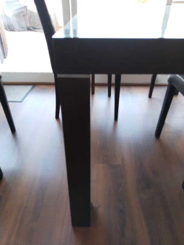 Mesa comedor extensible cristal (cubierta rajada)