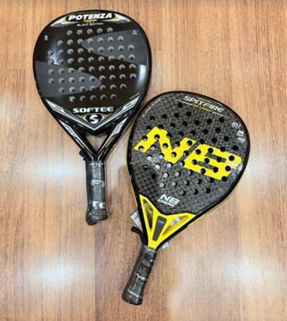 Pala de pádel Softee Potenza y NB Spitfire
