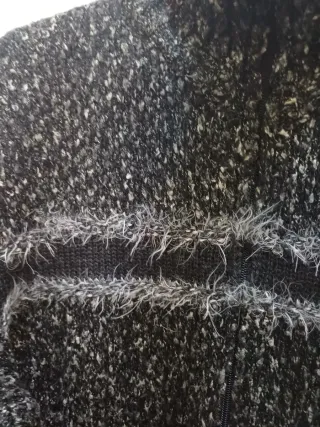 Cardigan melange con zip taglia M