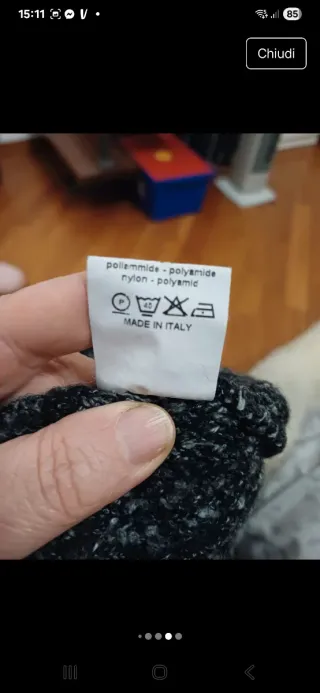 Cardigan melange con zip taglia M