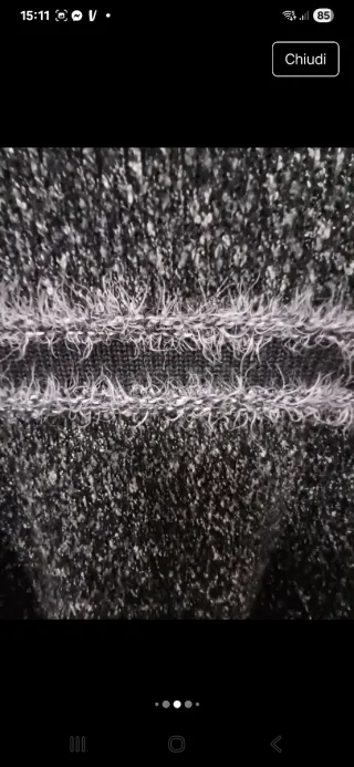 Cardigan melange con zip taglia M