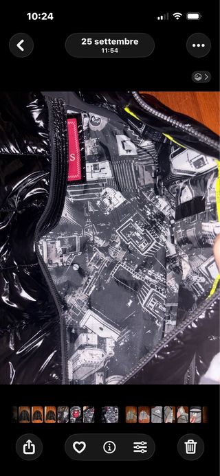 Guess Giubbotto Nero Lucido