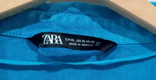 Camisola Zara Lino Talla L Azul
