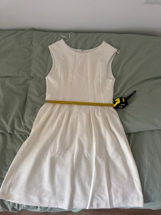Vestido Zara Crema Talla S