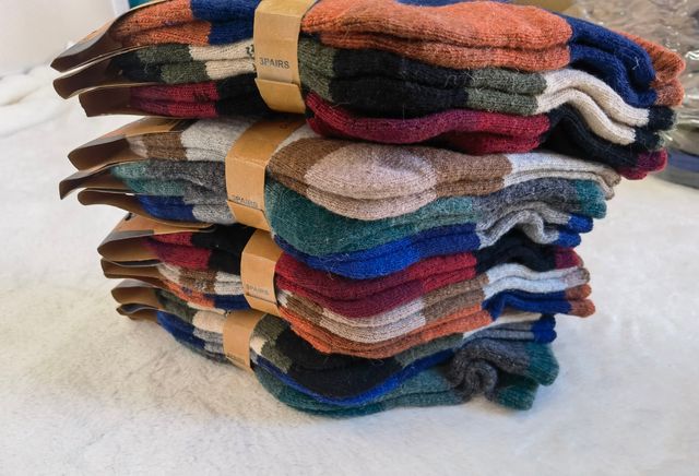 12 Pares Calcetines Lana Niño Talla 27-30