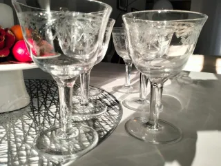 Set 6 Bicchieri Cocktail Vintage decorati