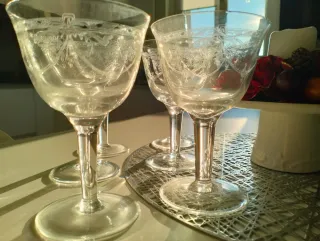 Set 6 Bicchieri Cocktail Vintage decorati