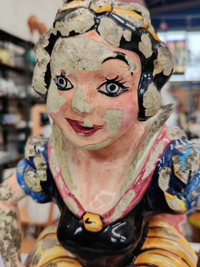 Figura grande Blancanieves Terracota Multicolor