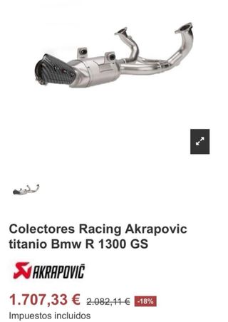 Colectores AKRAPOVIC Titanio BMW R 1300 GS/ADV