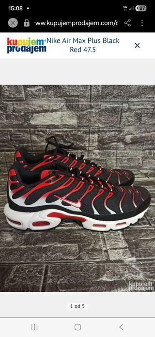 Nike Air Max Plus Black/Red 47.5