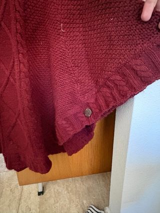 Poncho Granate Talla Única