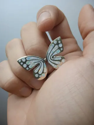 Anillo Mariposa Plata ópalo