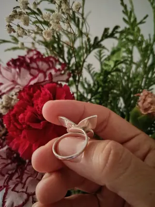 Anillo Mariposa Plata ópalo