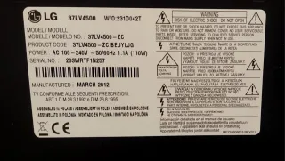 Televisión LG 37 LED 37LV4500