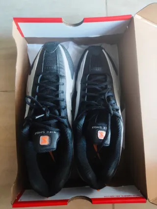 Nike Shox R4 Gris Naranja