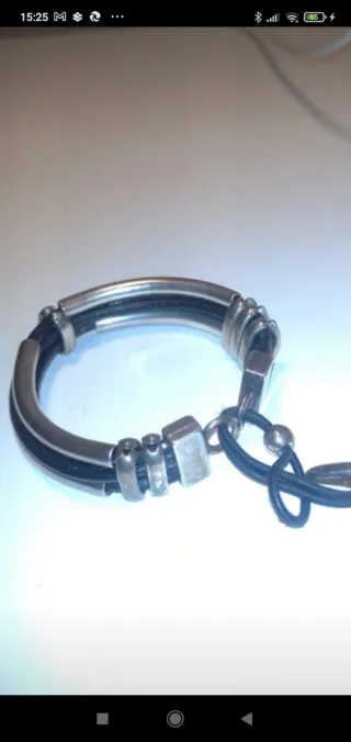 Pulsera B&G Cuero y Acero