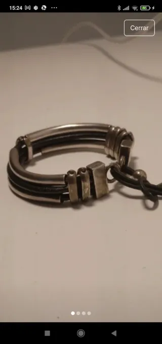 Pulsera B&G Cuero y Acero