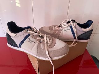 Zapatillas Pepe Jeans Beige y Azul