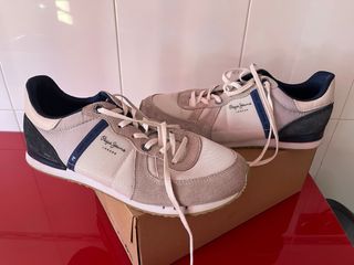 Zapatillas Pepe Jeans Beige y Azul
