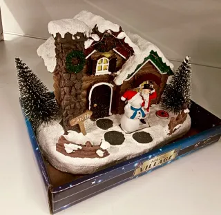 Scena Natalizia Magica con Luci e Musica