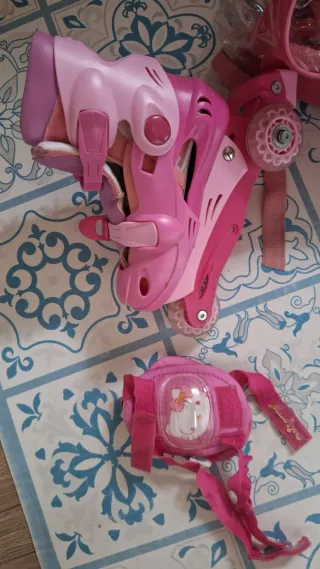 Patines Hello Kitty Rosas Talla 31-34