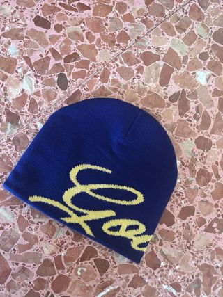 Gorro Fake Gods azul y amarillo