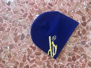 Gorro Fake Gods azul y amarillo