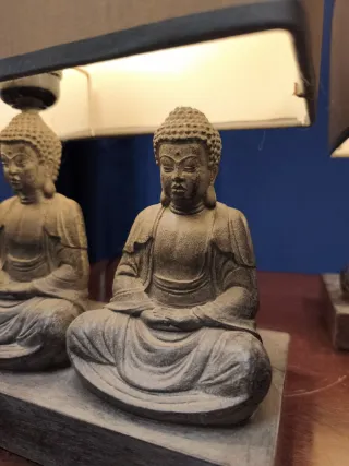 2 Lámparas de Mesa budas