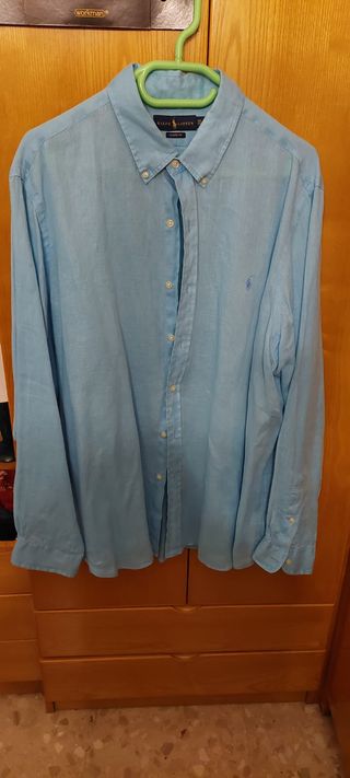 Camisa Ralph Lauren Azul Talla Grande