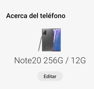 Samsung Note20 5G 256GB Nero