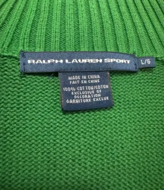 Cardigan Ralph Lauren con zip donna L