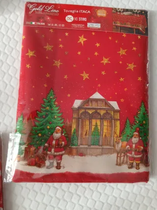 Tovaglia Natale Gold Line 12 posti
