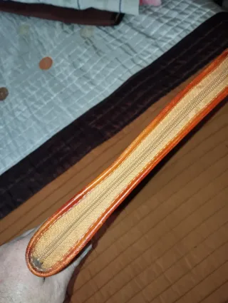 Carpeta de cuero genuino marrón