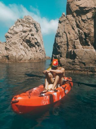 Kayak pesca y recreo rojo