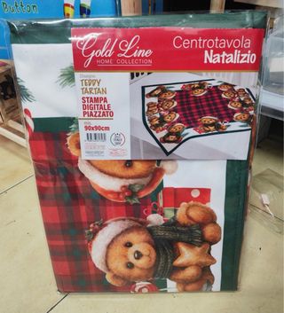 Centrotavola Natalizio Gold Line 90x90