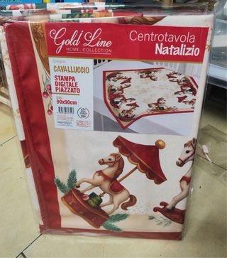Centrotavola Natalizio Gold Line 90x90