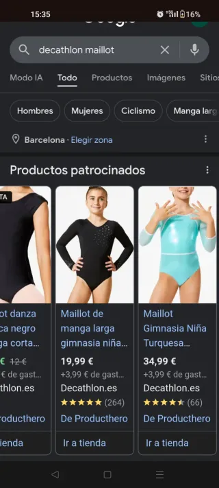 Maillot manga larga talla 5-6