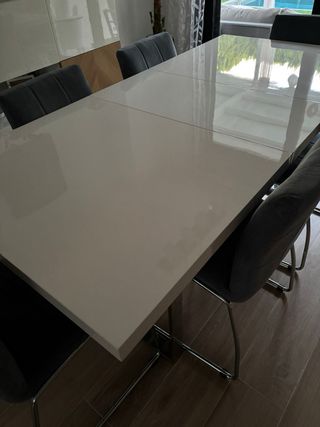 Mesa comedor moderna con 6 sillas