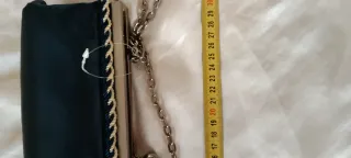 Bolso de fiesta antiguo negro y plateado.e Vintage