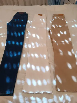 3 Pantalones Vaqueros Talla 38 Elásticos .